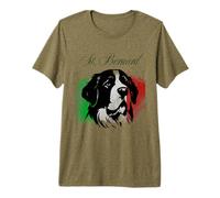 St. Bernard - Origin Italy Distressed Flag Design Premium T-Shirt