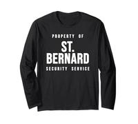 St. Bernard Property of Security Service Canine Dog Lover Long Sleeve T-Shirt
