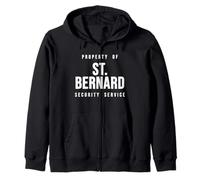 St. Bernard Property Of Security Service Canine Dog Lover Zip Hoodie