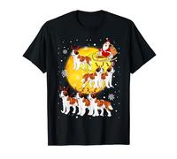 St Bernard Reindeer Christmas Funny Santa St Bernard Lover T-Shirt
