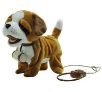 St. Bernard Remote Controlled Plush Dog with Sounds Walking Bark Interactive Walking Moves Tail Puppy Electronic Puppy Plush Dog Lead