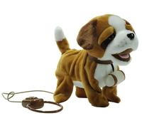 St. Bernard Remote Controlled Plush Dog with Sounds Walking Barks Interactive Walking Tail Moves Tail Puppy Electronic Puppy Plush Dog Lead