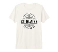 St. Blaise Pray for Us Catholic Patron Saint Devotion Premium T-Shirt