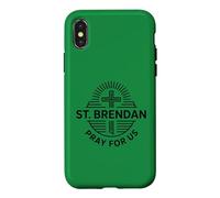 St. Brendan Pray For Us Catholic Saint Patronage Prayer Case for iPhone X/XS