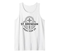 St. Brendan Pray for Us Catholic Saint Patronage Prayer Tank Top