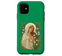 St Brigid Art Nouveau Halo and Snowdrops Case for iPhone 11