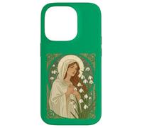 St Brigid Art Nouveau Halo and Snowdrops Case for iPhone 14 Pro