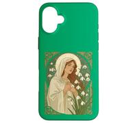 St Brigid Art Nouveau Halo and Snowdrops Case for iPhone 16 Plus