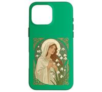 St Brigid Art Nouveau Halo and Snowdrops Case for iPhone 16 Pro Max