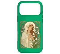 St Brigid Art Nouveau Halo and Snowdrops Case for iPhone 17 Pro Max