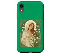 St Brigid Art Nouveau Halo and Snowdrops Case for iPhone XR