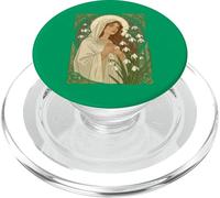 St Brigid Art Nouveau Halo and Snowdrops PopSockets PopGrip for MagSafe
