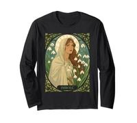 St Brigid Art Nouveau Illustration Long Sleeve T-Shirt