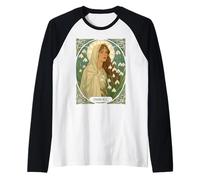 St Brigid Art Nouveau Illustration Raglan Baseball Tee