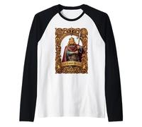 St Canute the Holy Patron Saint of Denmark Catholic Viking Raglan Baseball Tee
