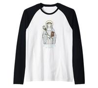 St Catherine of Siena Catholic Patron Saint Raglan Baseball Tee