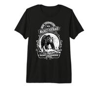 St Catherine of Siena Quote Bear Manly Courage Catholic Men Premium T-Shirt