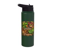St Catrick Irish Cat Shamrock Patchwork Stained Stainless Steel Insulated Water Bottle