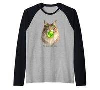 St. Catrick's Day Blowing Green Bubble Gum Maine Coon Cat Raglan Baseball Tee