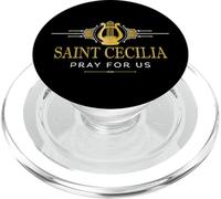 St Cecilia Patron Saint of Musicians Harp Catholic PopSockets PopGrip for MagSafe