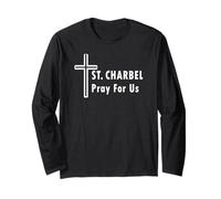 St. Charbel Pray for Us Catholic Saint Healing Miracles Long Sleeve T-Shirt