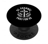 St. Charbel Pray For Us Cross Maronite Catholic Faith PopSockets Adhesive PopGrip