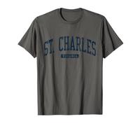 St. Charles Virginia VA College University Style Blue T-Shirt