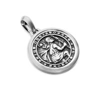 St. Christopher Amulet In Sterling Silver, 26.5mm