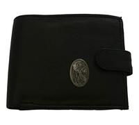 St Christopher Black Leather Mens Wallet RFID Protection