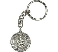St Christopher Keychain Keyring in a Velvet Gift Bag Travellers Protection Gift Bon Voyage Driving