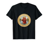 St. Christopher Medal: Guide & Protect with Jesus Value Graphic T-Shirt