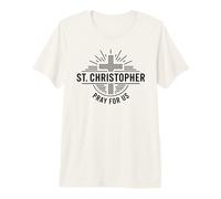 St Christopher Pray for Us Catholic Cross Travel Premium T-Shirt