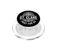 St. Clare Pray For Us Catholic Patron Saint Cross Prayer PopSockets PopGrip for MagSafe
