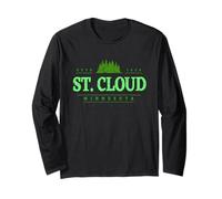 St. Cloud Minnesota | Retro Saint Cloud Minnesota Treeline Long Sleeve T-Shirt