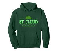 St. Cloud Minnesota | Retro Saint Cloud Minnesota Treeline Pullover Hoodie