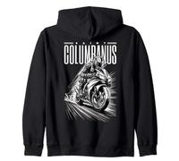 St Columbanus Patron Saint of Motorcyclists Motorcycles Zip Hoodie