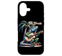 St. Croix Iguana Playing Guitar Under A Palm Tree Case for iPhone 17