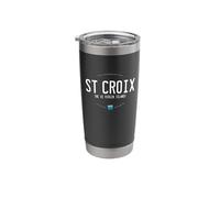 St. Croix USVI Retro Graphic Stainless Steel Insulated Tumbler