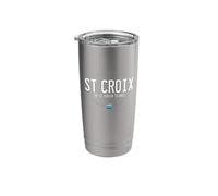 St. Croix USVI Retro Graphic Stainless Steel Insulated Tumbler