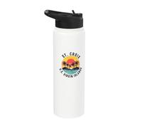 St. Croix USVI US Virgin Island Souvenir Vacation Reminder Stainless Steel Insulated Water Bottle