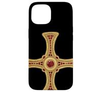 St Cuthbert Cross Pectoral Gospel Way Life Catholic Saint Case for iPhone 15
