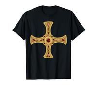 St Cuthbert Cross Pectoral Gospel Way Life Catholic Saint T-Shirt