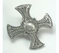 St CUTHBERTS CROSS - Badge Hand Made From Solid Pewter In The UK