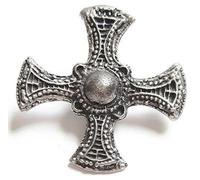 St.Cuthberts Cross Handcrafted From English Pewter Lapel Pin Badge + 59mm Badge + Gift Bag