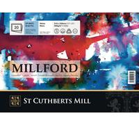 St Cuthberts Mill Millford Watercolour Paper Pad – Fine Grain 300 GSM 31 x 23 cm 20 Sheets White
