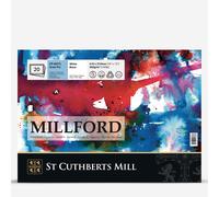 St Cuthberts Mill : Millford : Watercolour Paper Block : 300gsm : 12x16in : 20 Sheets : Cold Pressed