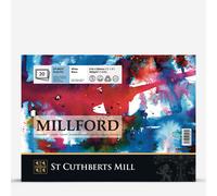 ST CUTHBERTS Mill Millford - Pad of 20 Sheets of Fine Grain Watercolour Paper - 31 x 23 cm - 300 g/m² - White