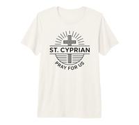 St. Cyprian Pray for Us Catholic Patron Saint Devotion Premium T-Shirt