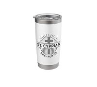 St. Cyprian Pray for Us Catholic Patron Saint Devotion Stainless Steel Insulated Tumbler