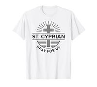 St. Cyprian Pray for Us Catholic Patron Saint Devotion T-Shirt